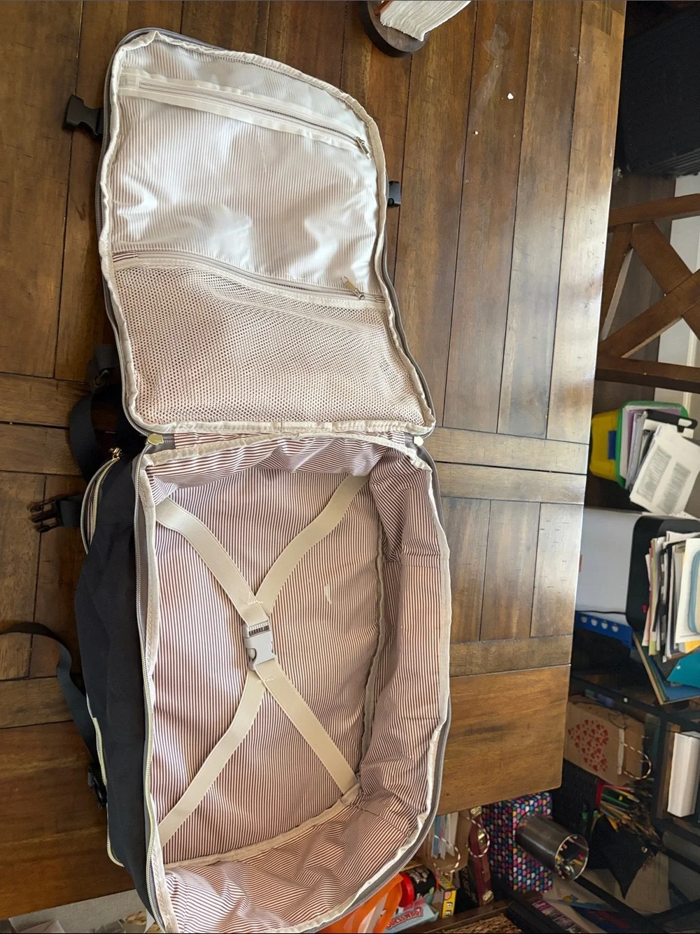 Lannuki Black Multi-Compartment Travel Backpack